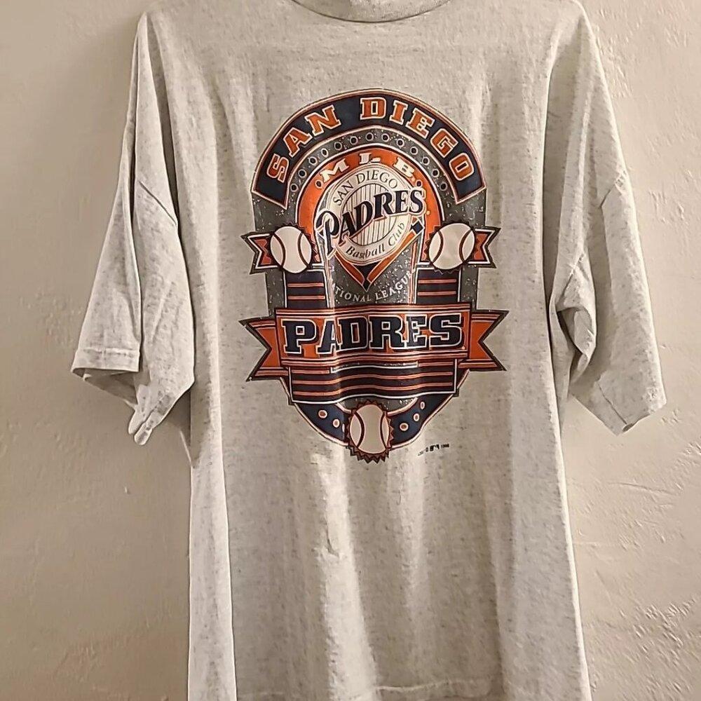 Rare Mlb San Diego Padres 1996 Gray Baseball Shirt